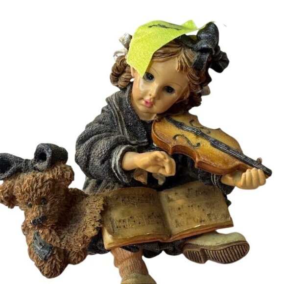 Boyds Bears Lindsey With Louise Figurine 1998 Yesterdays Child "The Recital" - Picture 3 of 5